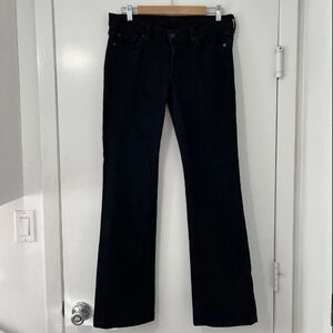 7 FOR ALL MANKIND BLACK BOOTCUT JEANS SIZE 29